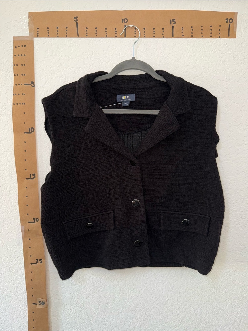Maeve by Anthropologie Textured Cropped Vest – Size Large